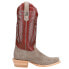 Фото #2 товара R. Watson Boots Charcoal Brush Off Embroidered Square Toe Cowboy Womens Red Cas