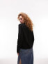 Фото #7 товара Topshop long sleeve textured top in black