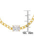 ფოტო #2 პროდუქტის Cubic Zirconia Emerald-Cut Chain Link Bracelet in 14K Gold Plated