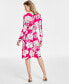 Фото #2 товара Women's Long-Sleeve Wrap Dress, Created for Macy's