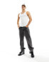 River Island muscle fit vest in white