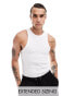 Фото #1 товара ASOS DESIGN muscle fit textured vest in white