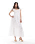 Фото #1 товара Closet London drop hem broderie maxi dress in ivory