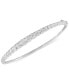 ფოტო #1 პროდუქტის EFFY® Diamond Graduated Bangle Bracelet (1-1/2 ct. t.w.) in 14k White Gold