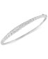 Фото #1 товара EFFY® Diamond Graduated Bangle Bracelet (1-1/2 ct. t.w.) in 14k White Gold