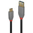 Фото #5 товара Lindy 1.5m USB 3.1 Type A to C Cable - 5A PD - Anthra Line - 1.5 m - USB C - USB A - USB 3.2 Gen 2 (3.1 Gen 2) - 10000 Mbit/s - Black - Grey