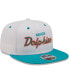 Фото #3 товара Men's White, Aqua Miami Dolphins Sparky Original 9FIFTY Snapback Hat