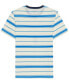 ფოტო #2 პროდუქტის Men's Snoopy Short Sleeve Stripe T-shirt