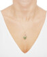 ფოტო #2 პროდუქტის Emerald (1-1/3 ct. t.w.) & Diamond (1/10 ct. t.w.) Vine 18" Pendant Necklace in 14k Gold
