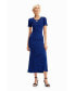 Women's Long mottled ribbed dress