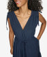 Women's Tie-Shoulder Tiered Midi Dress