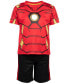 Little Boys Avengers Captain America Iron Man Venom Hulk Cosplay Athletic T-Shirt and Shorts Outfit Set to Iron Man, 6 - фото #2