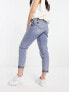 River Island high rise mom jean in light blue