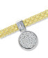 ფოტო #4 პროდუქტის Cubic Zirconia Disc Charm Bismark Chain Bracelet, Created for Macy's