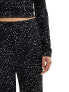 Фото #5 товара Pieces high waisted wide leg trousers co-ord in black paint splatter print