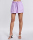 ფოტო #5 პროდუქტის Women's Plisse Paper Bag Short