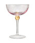 Pallo Tinted Glass Crystal Champagne Saucer, 9 oz Set of 4