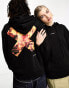 Фото #1 товара COLLUSION Unisex hoodie with flame logo print