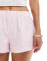 Bershka boxy boy shorts in pink & white stripe