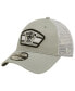 Фото #1 товара Men's Gray, White Las Vegas Raiders Logo Patch Trucker 9Forty Snapback Hat