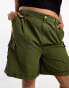 Фото #6 товара Yours cargo utility shorts in khaki