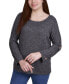 ფოტო #1 პროდუქტის Petite Long Sleeve Knit Top