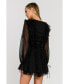 Women's Chiffon Ruffle Mini Dress