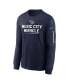 Фото #3 товара Men's Navy Tennessee Titans Team Slogan Long Sleeve T-shirt