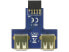 Delock 9-pin 2.54 mm/2 x USB 2.0 - 1 x 9-pin 2.54 mm - 2 x USB 2.0-A - Black - Blue - Silver