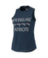 Фото #5 товара Women's Navy, Red New England Patriots Plus Size Meter Tank Top and Pants Sleep Set