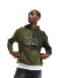 Фото #2 товара Tommy Jeans relaxed varsity two tone hoodie in olive green