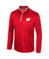 ფოტო #3 პროდუქტის Men's Red Wisconsin Badgers Wright Quarter-Zip Windshirt
