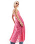 Фото #4 товара Emory Park fuchsia pink midaxi lace dress