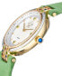 ფოტო #2 პროდუქტის Women's Matera Swiss Quartz Green Italian Suede Watch 35mm