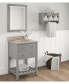 24" Beveled Bath Vanity Mirror, Gray