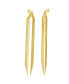 Фото #1 товара 14K Gold-Plated Multi-Strand Slinky Drop Earrings