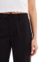 Stradivarius tailored straight leg trouser in black