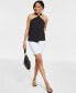 Фото #4 товара Women's Studded Halter Top, Created for Macy's