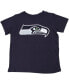 ფოტო #1 პროდუქტის Boys and Girls Toddler Seattle Seahawks College Navy Team Logo T-shirt
