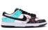 Фото #2 товара 【定制球鞋】 Nike Dunk Low Retro 云锦鸳鸯 手绘喷绘 中国风 低帮 板鞋 男款 黑白 / Кроссовки Nike Dunk Low DD1391-100