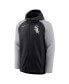 Men's Black and Gray Chicago White Sox Authentic Collection Full-Zip Hoodie Performance Jacket