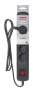 Activejet black power strip with cord ACJ COMBO 5G 1.5M/BEZP.AUTO/CZ