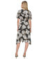 ფოტო #2 პროდუქტის Women's Printed Button-Front Tie-Waist Dress