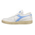 Фото #3 товара Diadora Mi Basket Row Cut Lace Up Mens White Sneakers Casual Shoes 176282-C8449