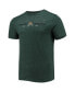 ფოტო #2 პროდუქტის Men's Heathered Charcoal, Green Distressed Ohio Bobcats Meter T-shirt and Pants Sleep Set