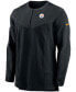 Фото #3 товара Men's Black Pittsburgh Steelers Sideline Half-Zip UV Performance Jacket