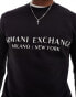 Фото #4 товара Armani Exchange linear logo sweatshirt in black CO-ORD