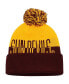 Фото #1 товара Men's Maroon and Gold Arizona State Sun Devils Colorblock Cuffed Knit Hat with Pom