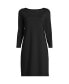 ფოტო #2 პროდუქტის Petite 3/4 Sleeve Boatneck Swim Cover-up Dress