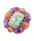 ფოტო #1 პროდუქტის Inca Genuine Multi Stone Round Statement Ring